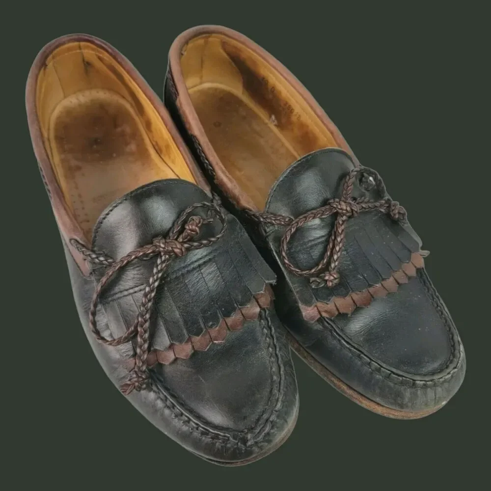 Allen Edmonds‎ Slip On Loafer Men 10 Brown Black Leather Woodstock